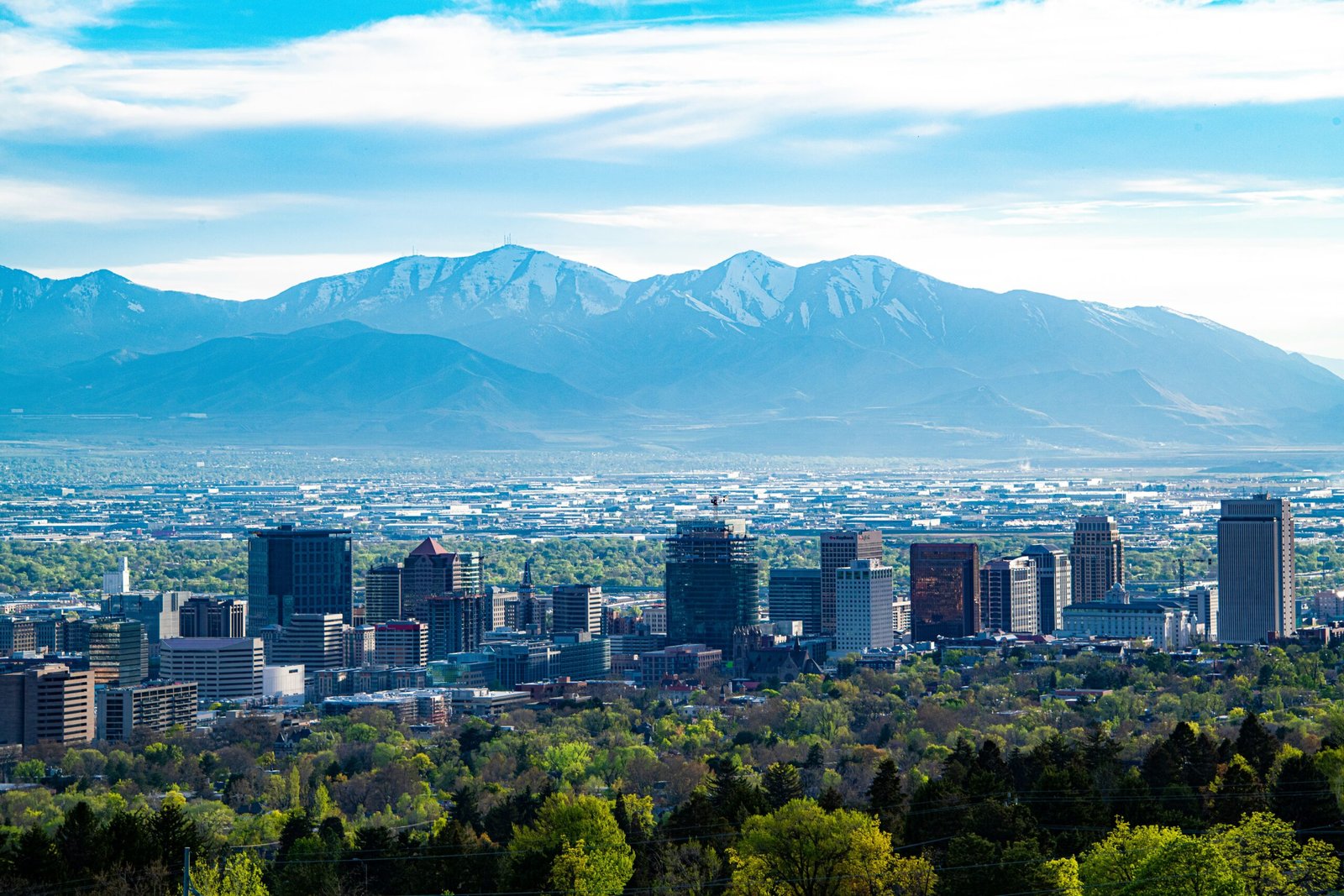 office skyline in Salt Lake City